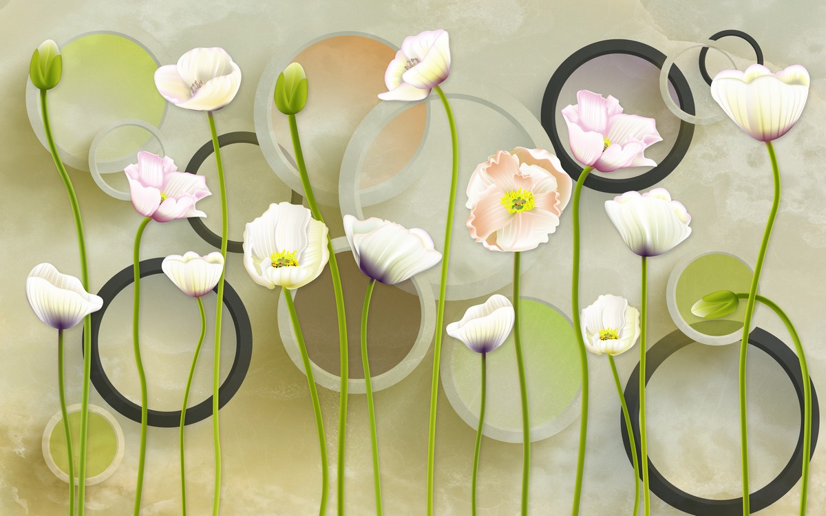 Фреска Цветочное прикосновение природы